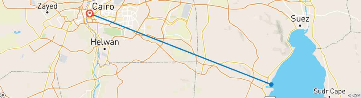 Image d'une carte montrant l'itinéraire du circuit