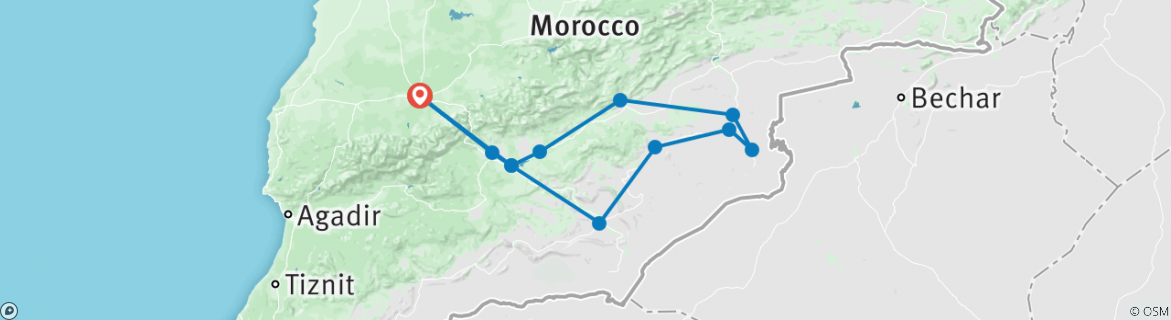 Imagen de un mapa que muestra la ruta del circuito