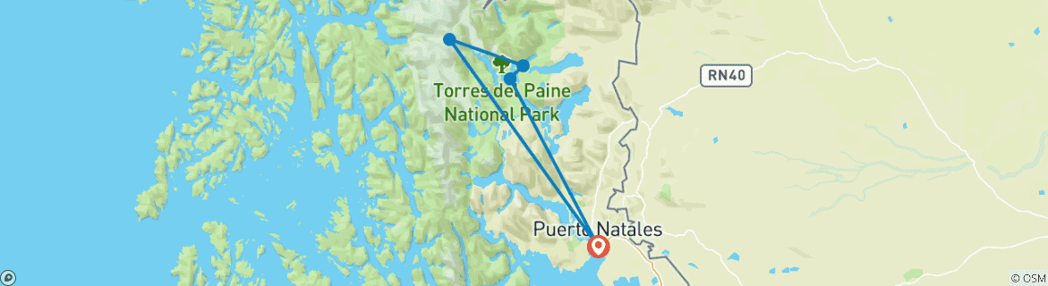Image d'une carte montrant l'itinéraire du circuit