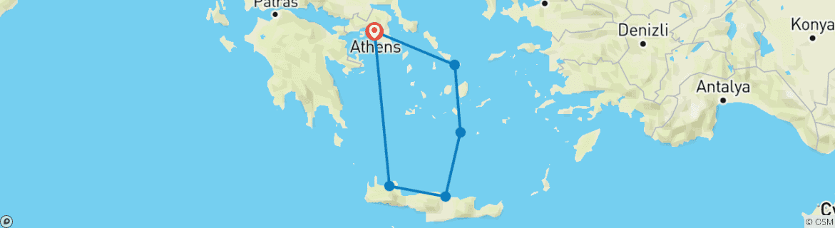 Image d'une carte montrant l'itinéraire du circuit