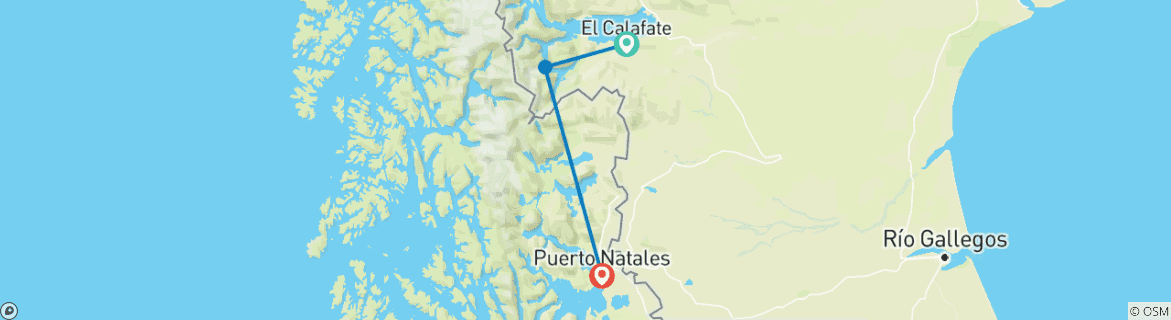 Image d'une carte montrant l'itinéraire du circuit