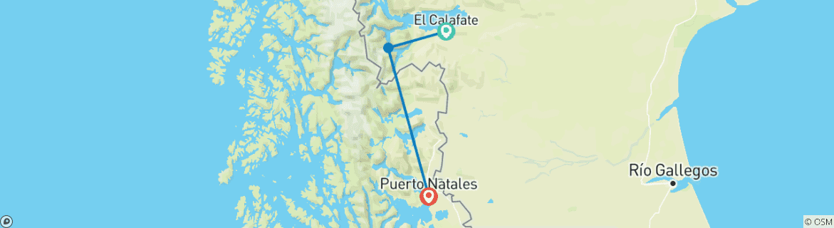 Karte mit der Reiseroute