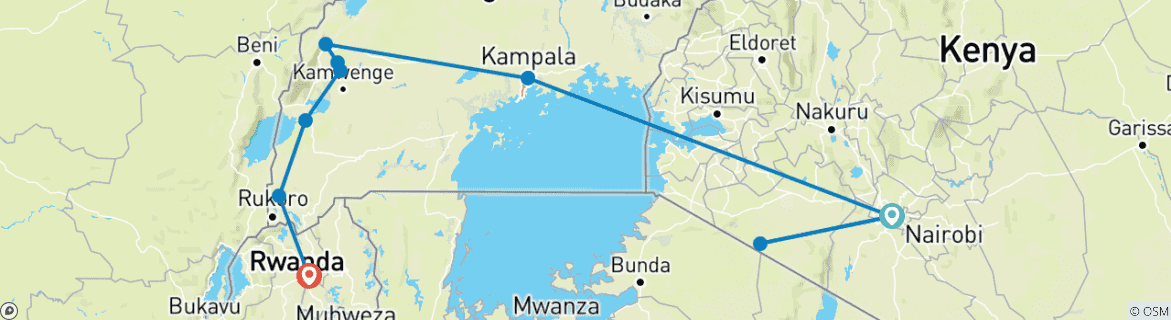 Imagen de un mapa que muestra la ruta del circuito
