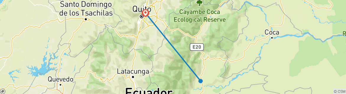 Foto van een kaart met de route van de rondreis