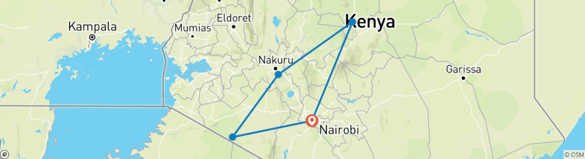 Image d'une carte montrant l'itinéraire du circuit