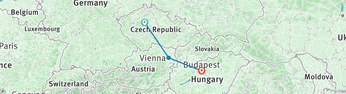 Karte mit der Reiseroute