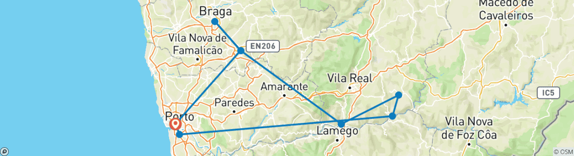Imagen de un mapa que muestra la ruta del circuito