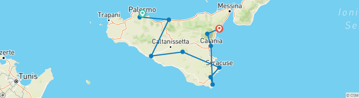 Imagen de un mapa que muestra la ruta del circuito