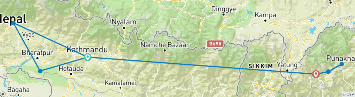 Imagen de un mapa que muestra la ruta del circuito