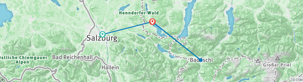 Karte mit der Reiseroute