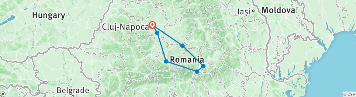 Karte mit der Reiseroute