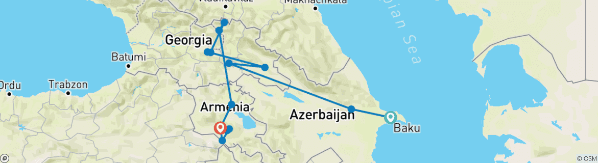 Imagen de un mapa que muestra la ruta del circuito