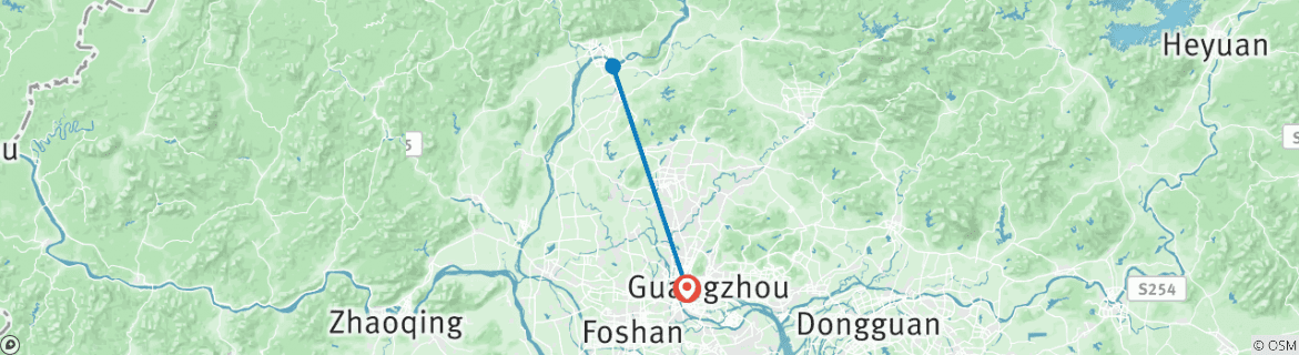 Karte mit der Reiseroute