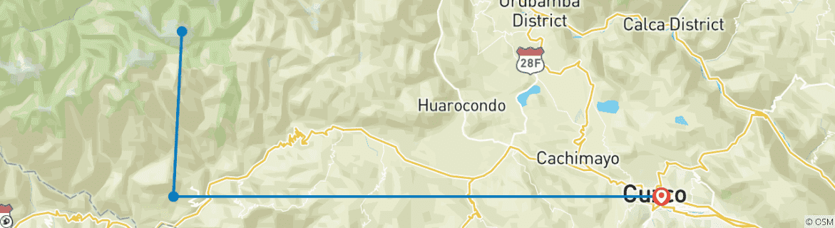 Carte du circuit Lac Humantay - Service privé - 2 jours