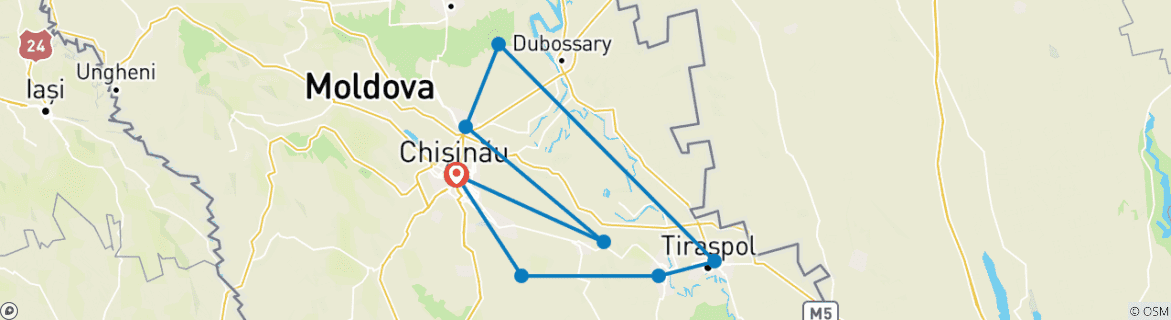 Imagen de un mapa que muestra la ruta del circuito