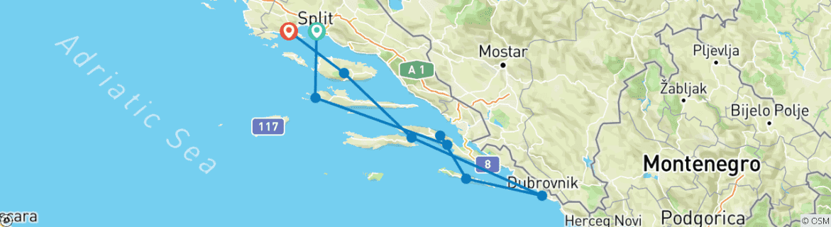 Imagen de un mapa que muestra la ruta del circuito
