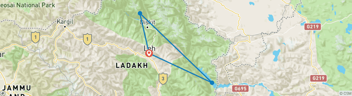 Imagen de un mapa que muestra la ruta del circuito