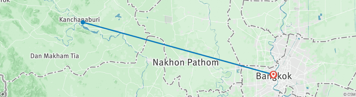 Image d'une carte montrant l'itinéraire du circuit