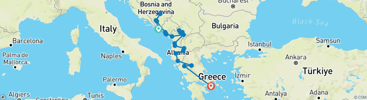 Imagen de un mapa que muestra la ruta del circuito