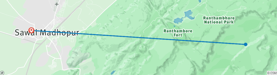 Karte mit der Reiseroute