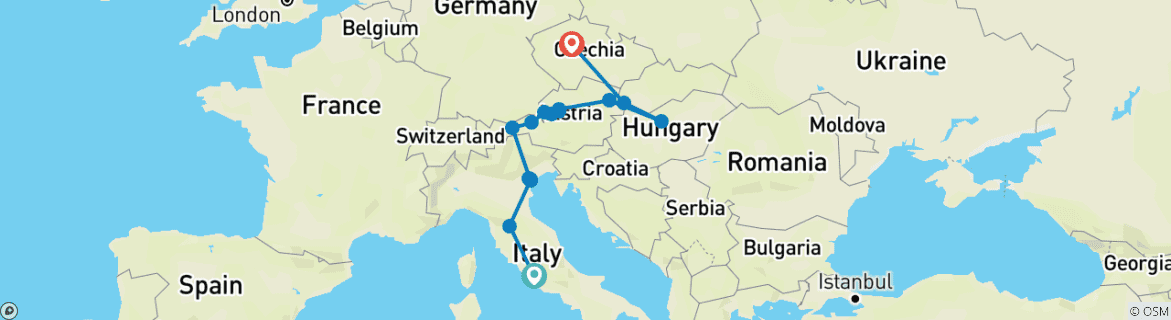 Imagen de un mapa que muestra la ruta del circuito