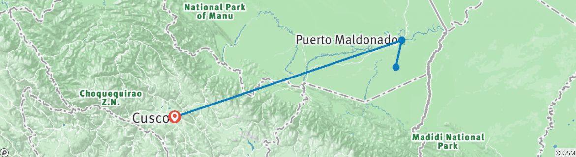 Image d'une carte montrant l'itinéraire du circuit
