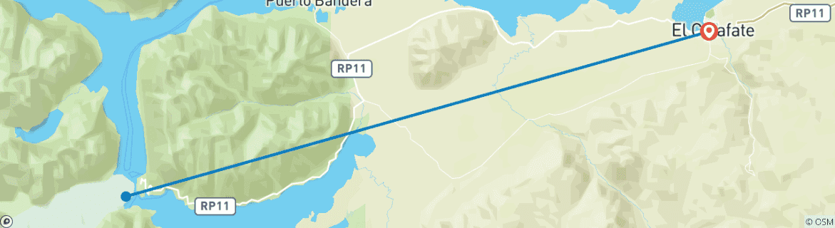 Karte mit der Reiseroute
