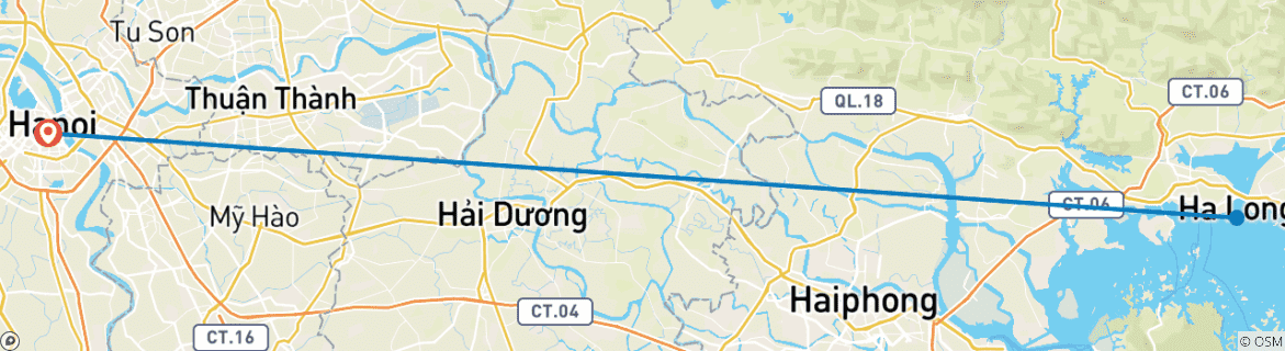 Foto van een kaart met de route van de rondreis