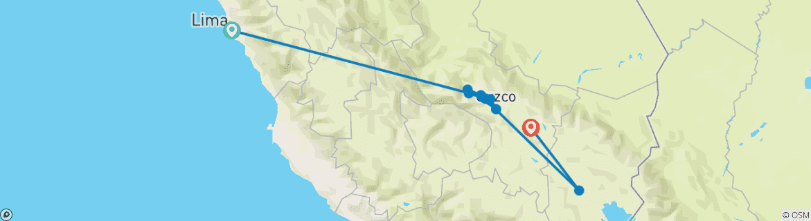 Image d'une carte montrant l'itinéraire du circuit