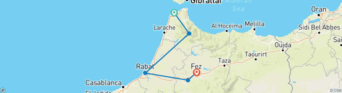 Imagen de un mapa que muestra la ruta del circuito