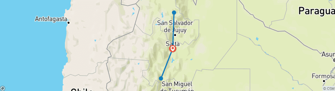 Imagen de un mapa que muestra la ruta del circuito