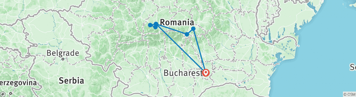Karte mit der Reiseroute
