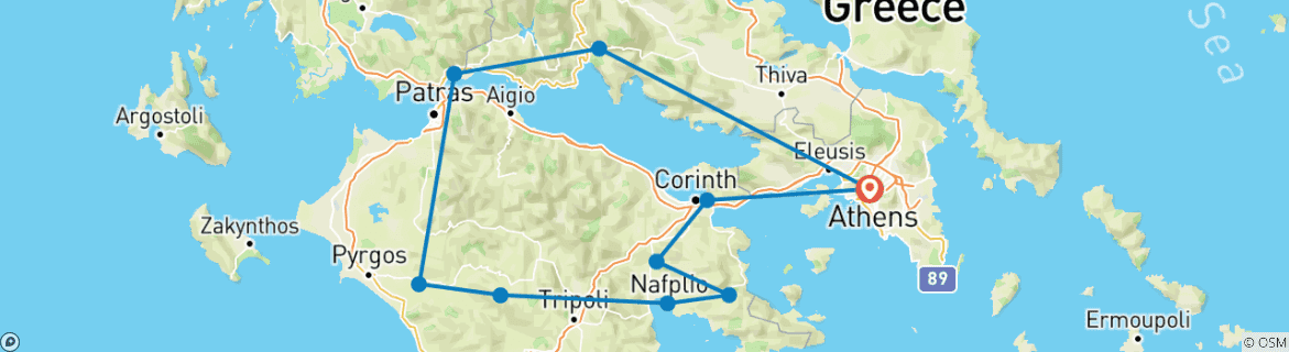 Imagen de un mapa que muestra la ruta del circuito