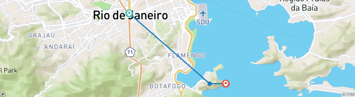 Karte mit der Reiseroute