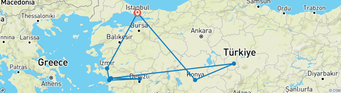 Imagen de un mapa que muestra la ruta del circuito