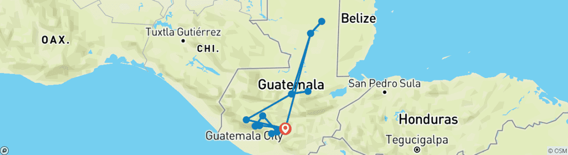 Imagen de un mapa que muestra la ruta del circuito