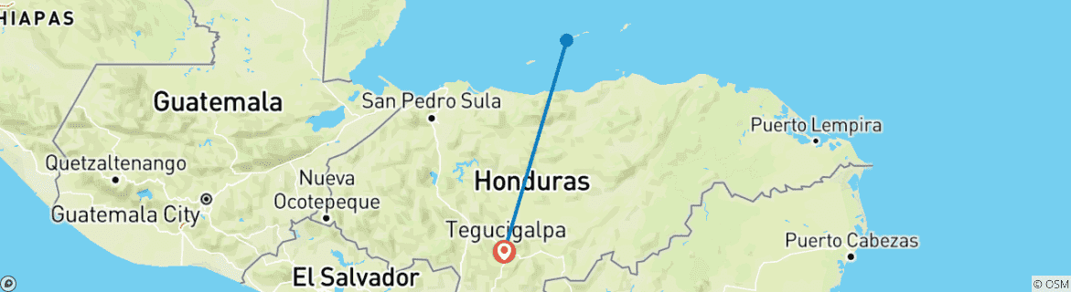 Image d'une carte montrant l'itinéraire du circuit
