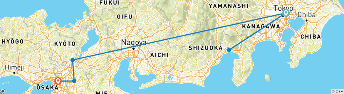 Imagen de un mapa que muestra la ruta del circuito