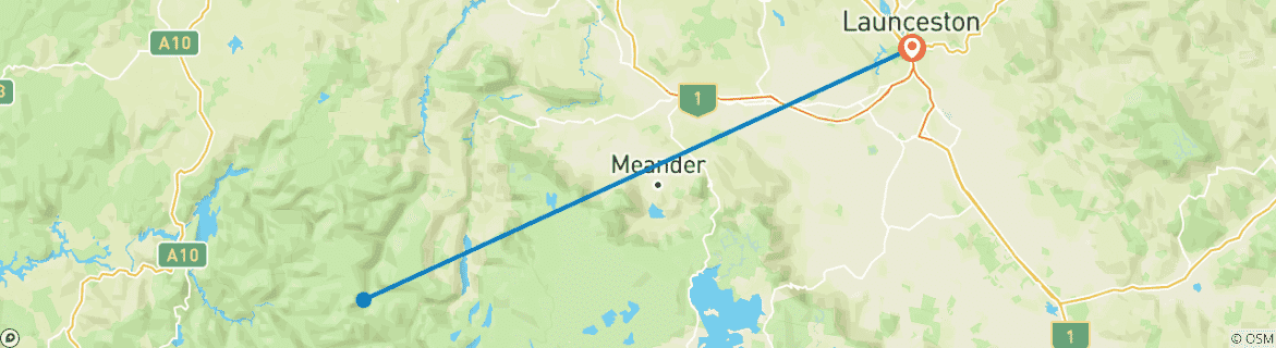 Image d'une carte montrant l'itinéraire du circuit