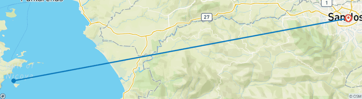 Image d'une carte montrant l'itinéraire du circuit