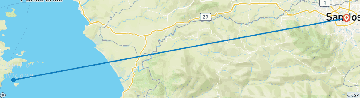 Image d'une carte montrant l'itinéraire du circuit