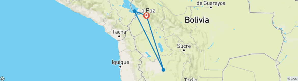 Karte mit der Reiseroute