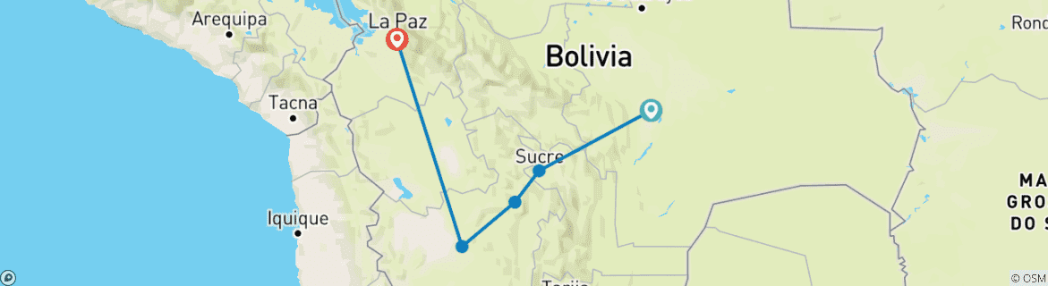 Imagen de un mapa que muestra la ruta del circuito