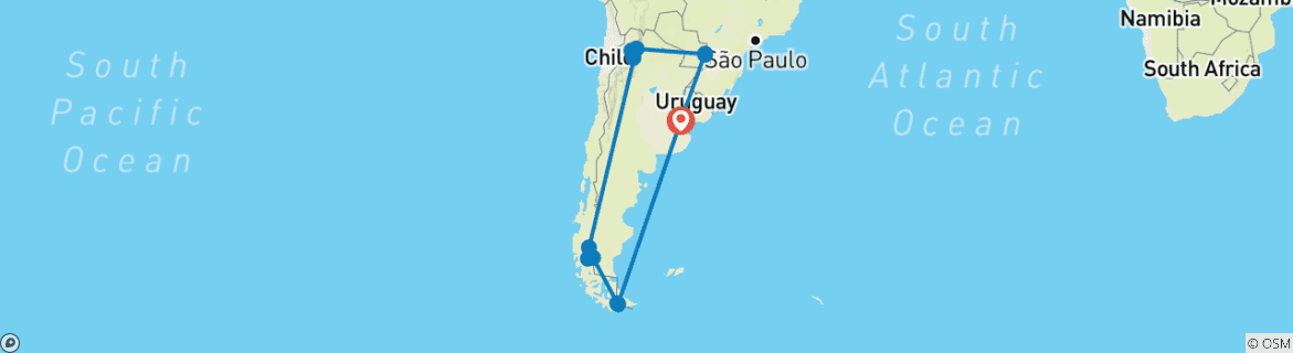Imagen de un mapa que muestra la ruta del circuito