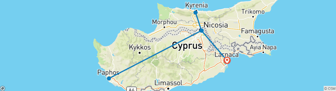 Imagen de un mapa que muestra la ruta del circuito