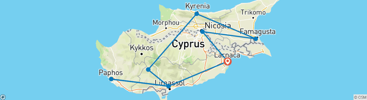 Imagen de un mapa que muestra la ruta del circuito