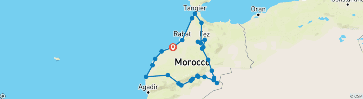 Imagen de un mapa que muestra la ruta del circuito