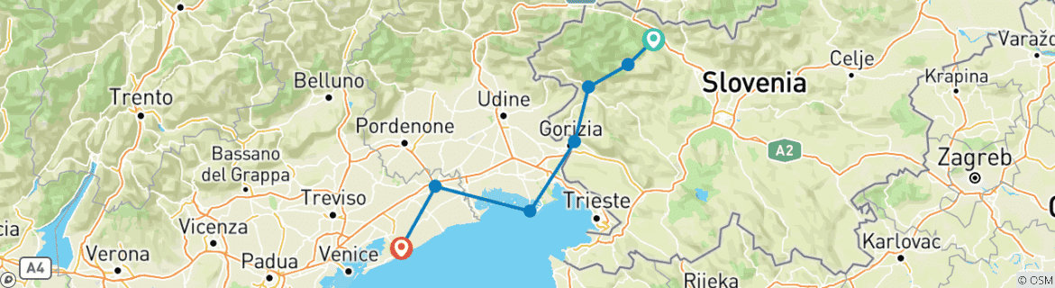 Imagen de un mapa que muestra la ruta del circuito