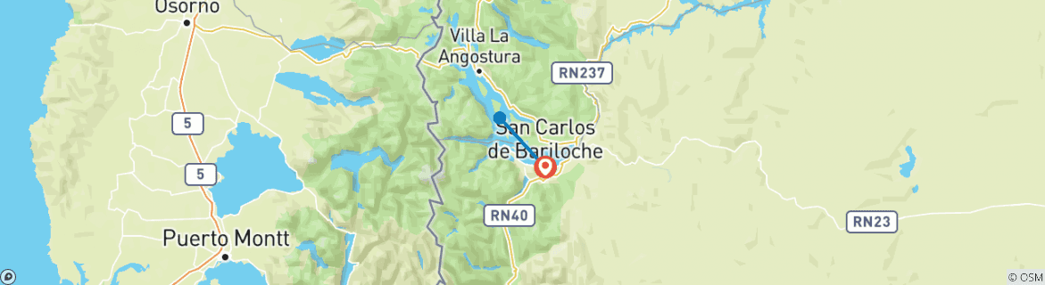 Karte mit der Reiseroute