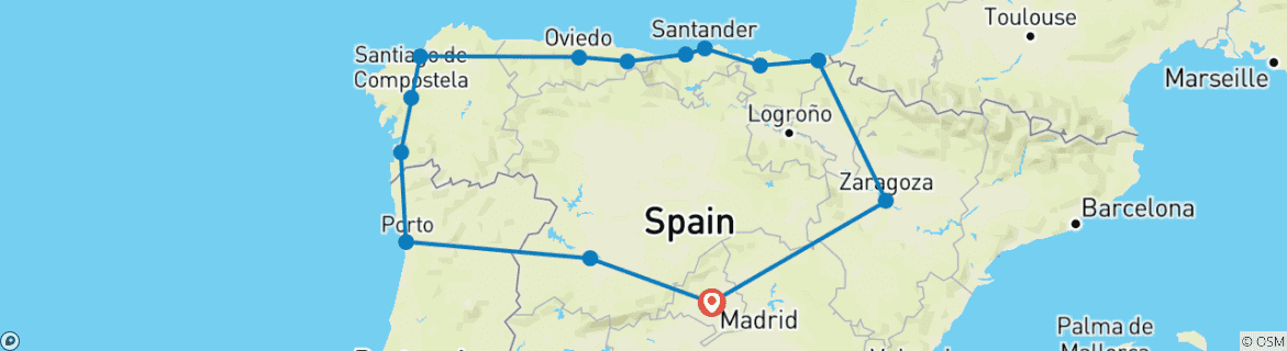 Imagen de un mapa que muestra la ruta del circuito